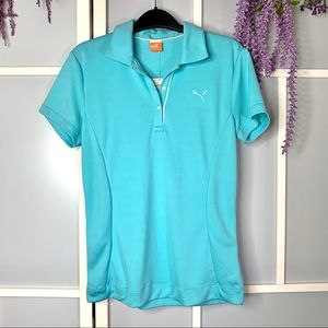 Blue puma golf polo shirt short sleeve